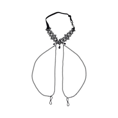 SPORTSHEETS SEX & MISCHIEF LACE COLLAR WITH NIPPLE TIES