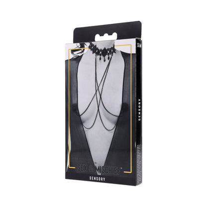 SPORTSHEETS - SEX & MISCHIEF LACE COLLAR WITH NIPPLE TIES