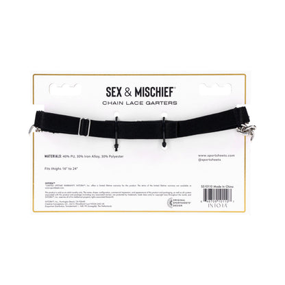 SPORTSHEETS SEX & MISCHIEF CHAIN LACE GARTERS