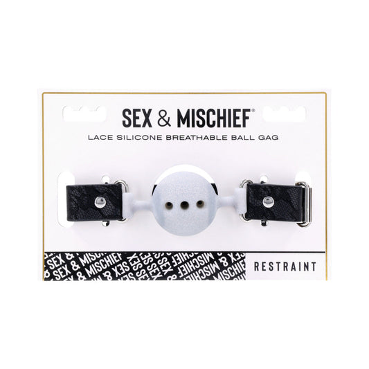 SPORTSHEETS - SEX & MISCHIEF LACE SILICONE BREATHABLE BALL GAG