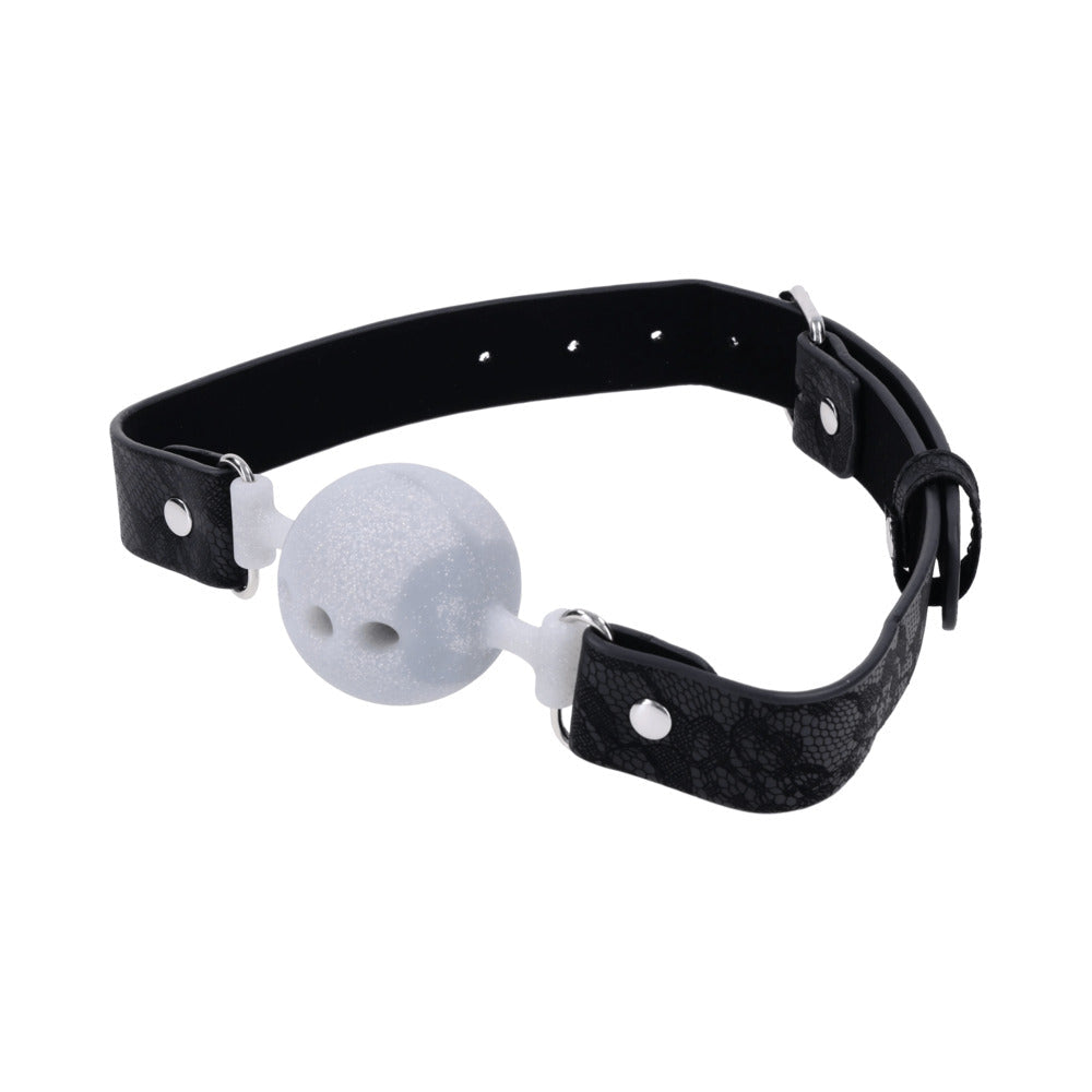 SPORTSHEETS SEX & MISCHIEF LACE SILICONE BREATHABLE BALL GAG