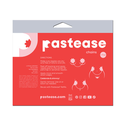 PASTEASE CHAINS: SHATTERED GLASS DISCO BALL GREEN WEED WITH GOLD CHAIN PASTIES