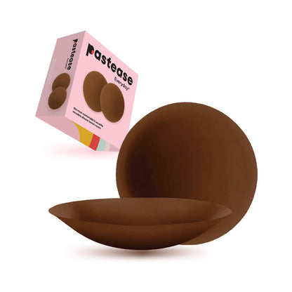PASTEASE HALOS REUSABLE STICKY ADHESIVE SILICONE NIPPLE COVER DARK LARGE D+ CUP