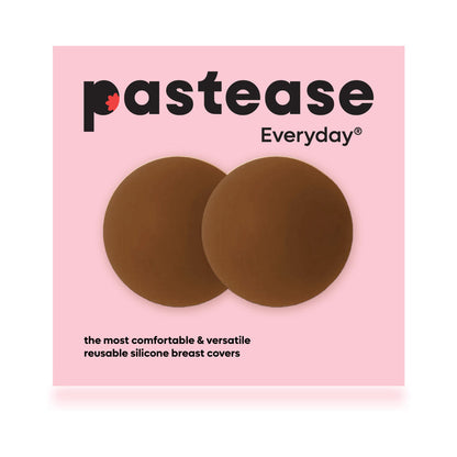 PASTEASE - HALOS REUSABLE STICKY ADHESIVE SILICONE NIPPLE COVER DARK LARGE D+ CUP