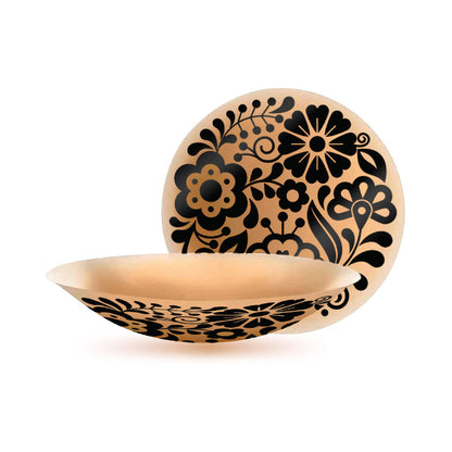 PASTEASE HALOS REUSABLE STICKY ADHESIVE SILICONE NIPPLE COVER FLORAL NUDE LARGE D+ CUP