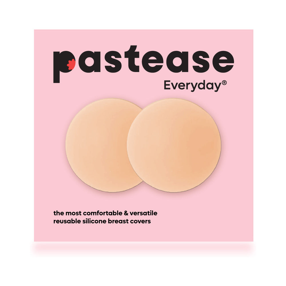 PASTEASE - HALOS REUSABLE STICKY ADHESIVE SILICONE NIPPLE COVER LIGHT LARGE D+ CUP