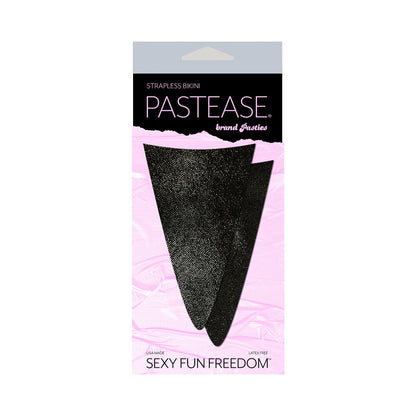 PASTEASE - STRAPLESS BIKINI MERKINS: LIQUID BLACK MINI BIKINI MERKIN
