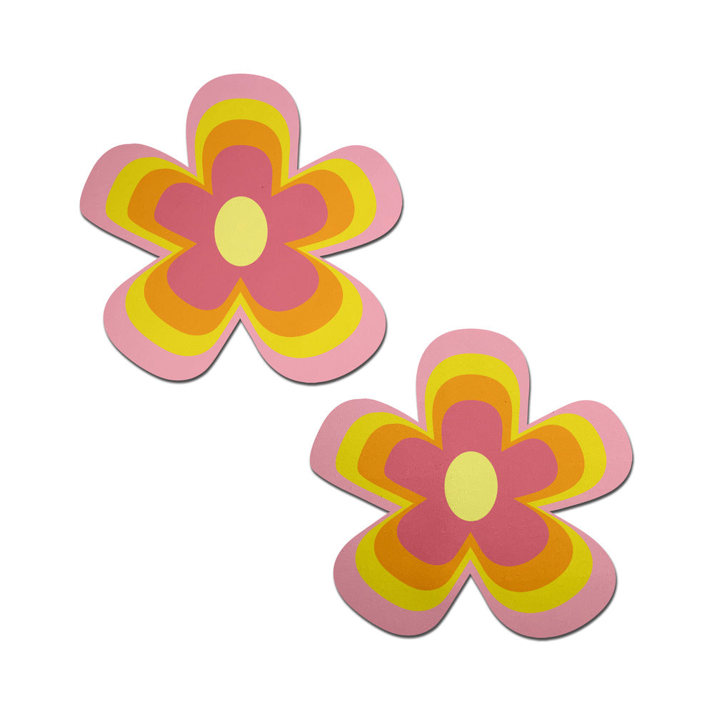 PASTEASE GROOVY FLOWER PASTIES IN PINK LEMONADE
