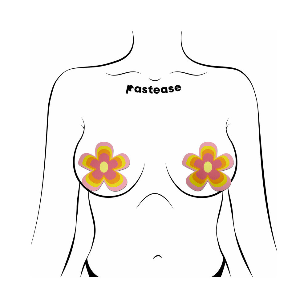 PASTEASE GROOVY FLOWER PASTIES IN PINK LEMONADE