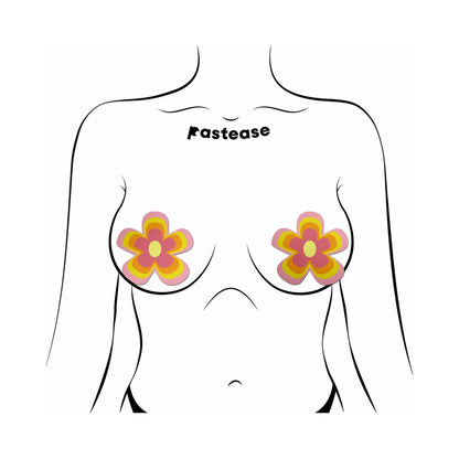 PASTEASE GROOVY FLOWER PASTIES IN PINK LEMONADE