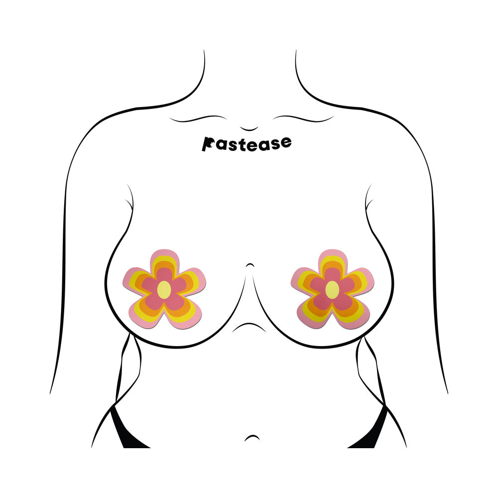 PASTEASE GROOVY FLOWER PASTIES IN PINK LEMONADE