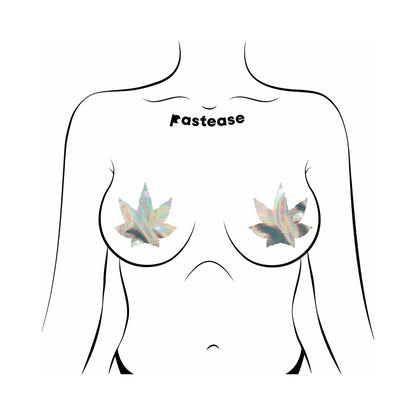 PASTEASE INDICA POT LEAF: SILVER HOLOGRAPHIC WEED PASTIES