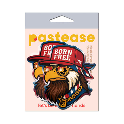 PASTEASE - PATRIOTIC BORN FREE RED WHITE & BLUE AMERICAN GLORY EAGLE NIPPLE COVERS