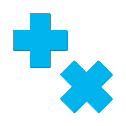 PASTEASE - X: GLOW IN THE DARK NEON CROSS PASTIES NIPPLE COVERS