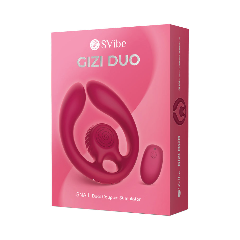 SVIBE SNAIL GIZI DUO COUPLES STIMULATOR BURGUNDY