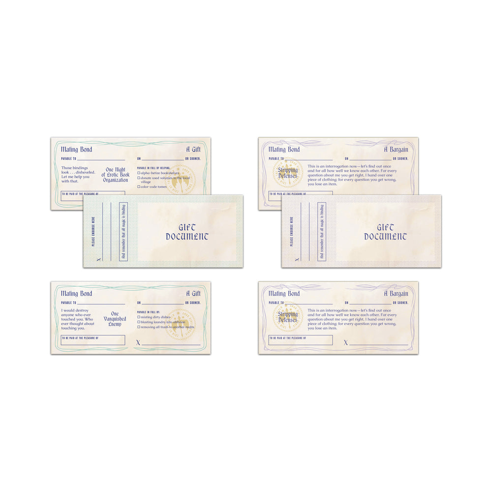 ROMANTASY SEX CHECKS: 60 CERTIFICATES FOR MAKING MAGIC BETWEEN THE COVERS