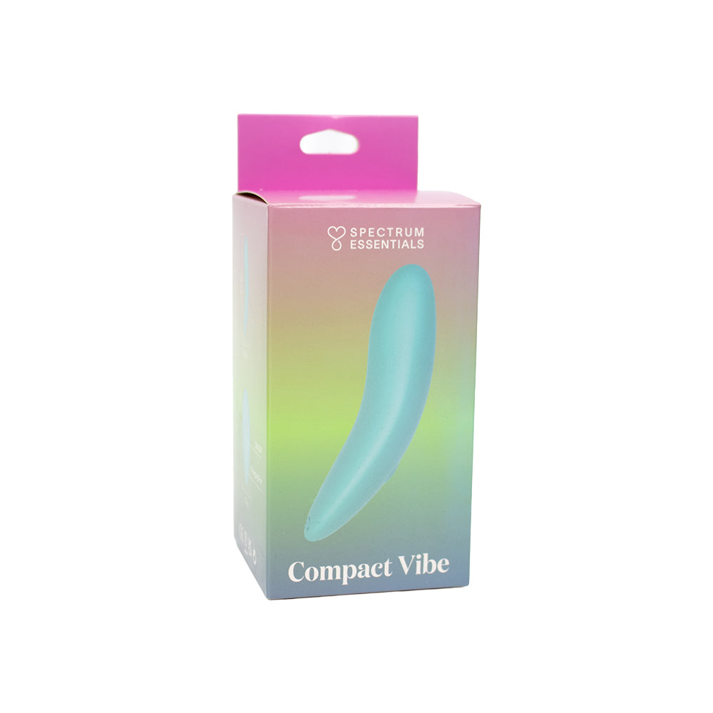 SPECTRUM - ESSENTIALS RECHARGEABLE SILICONE COMPACT EXTERNAL VIBRATOR BLUE