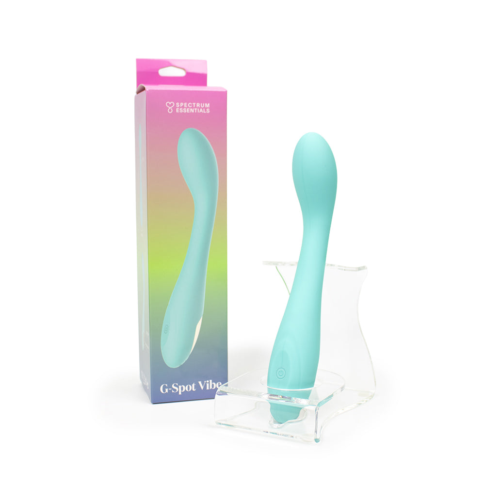 SPECTRUM - ESSENTIALS RECHARGEABLE SILICONE G-SPOT VIBRATOR BLUE