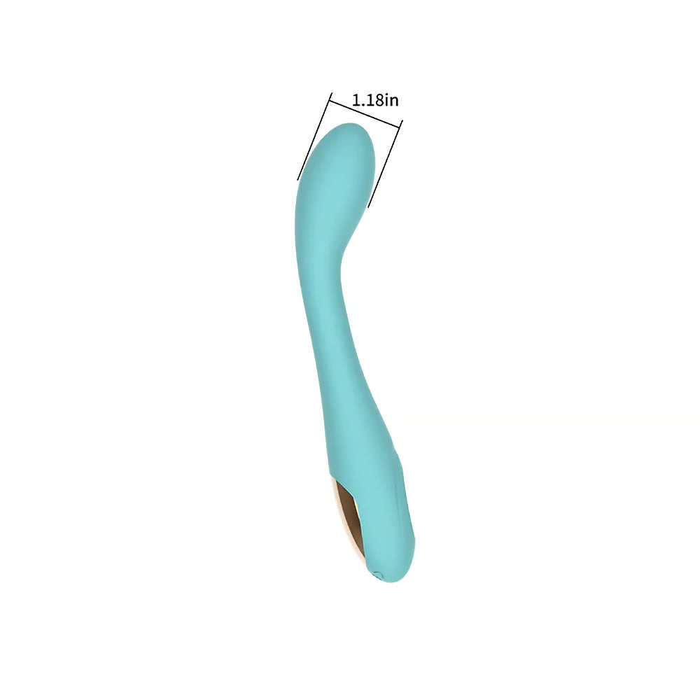 SPECTRUM - ESSENTIALS RECHARGEABLE SILICONE G-SPOT VIBRATOR BLUE