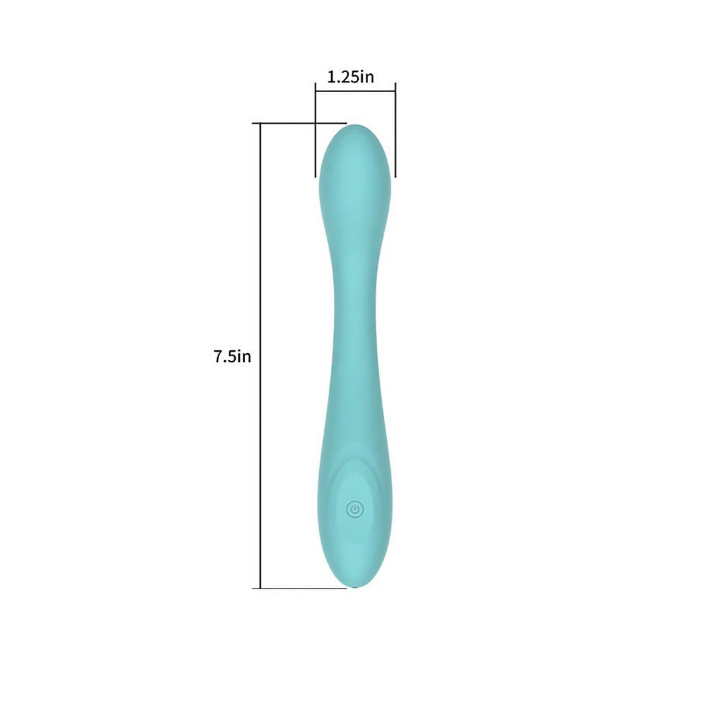 SPECTRUM - ESSENTIALS RECHARGEABLE SILICONE G-SPOT VIBRATOR BLUE