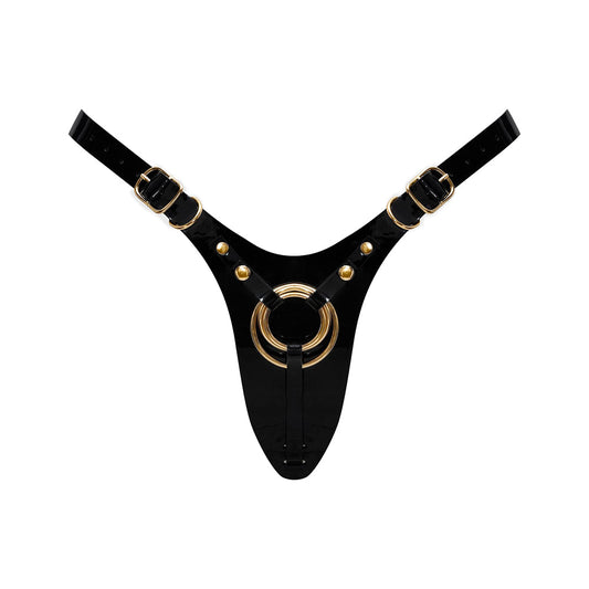 LOVELY PLANET - STRAP-ON-ME LEATHERETTE HARNESS FABULOUS ONE SIZE RED GLOSSY