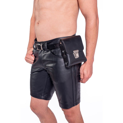 PROWLER RED LEATHER BUCKLE POUCH