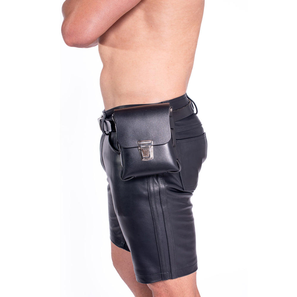 PROWLER RED LEATHER BUCKLE POUCH