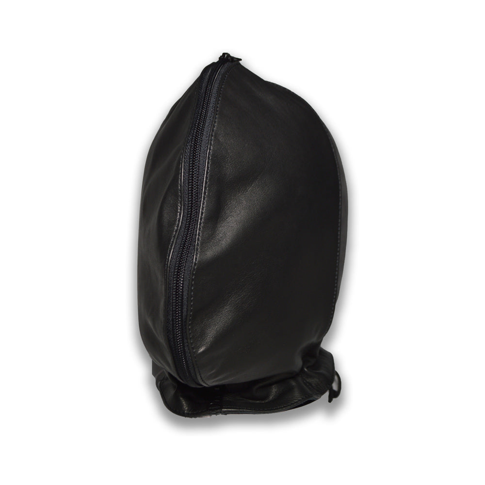 PROWLER RED LEATHER DOUBLE HOOD WITH FRONT ZIPPER