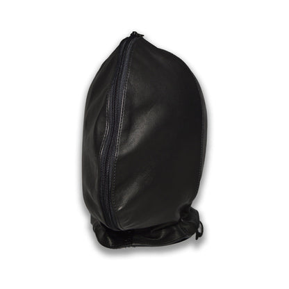 PROWLER RED LEATHER DOUBLE HOOD WITH FRONT ZIPPER