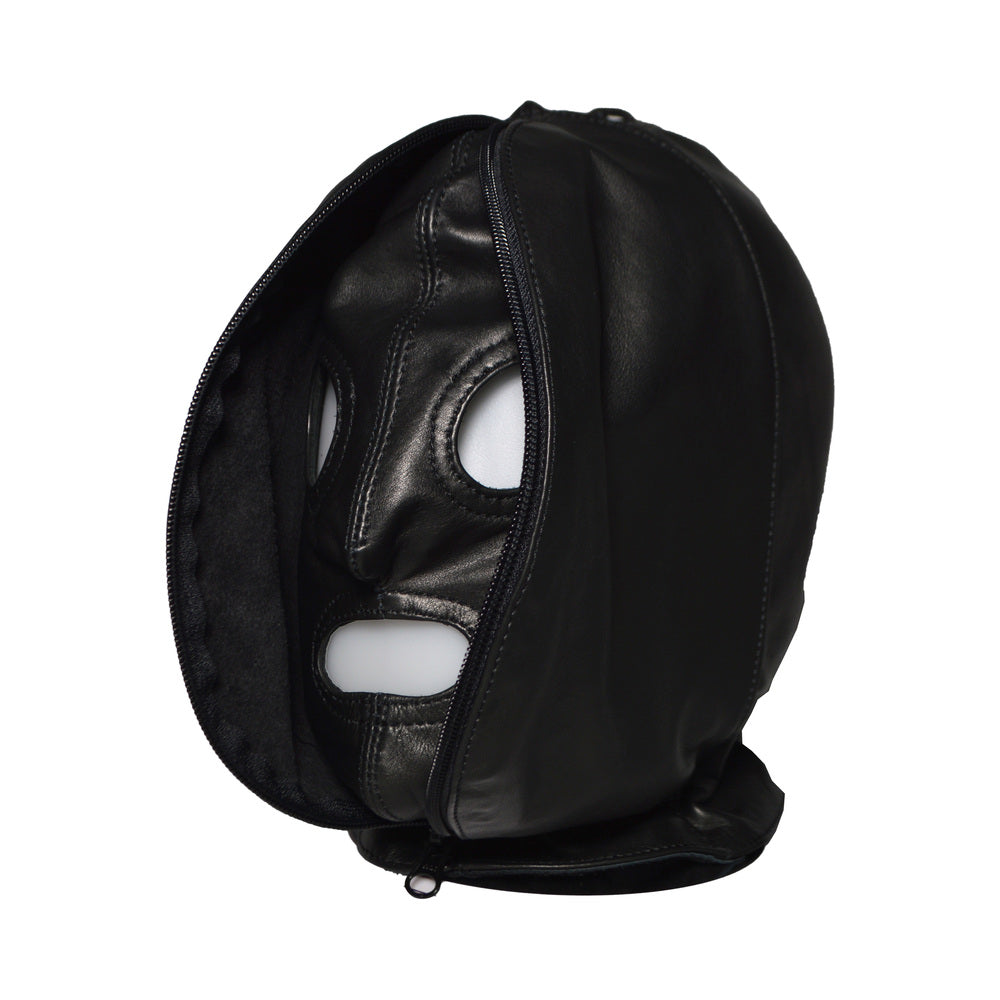 PROWLER RED LEATHER DOUBLE HOOD WITH FRONT ZIPPER