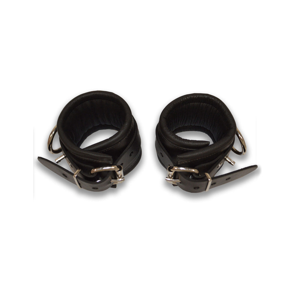 PROWLER RED LEATHER LOCKABLE ANKLE RESTRAINTS S/M