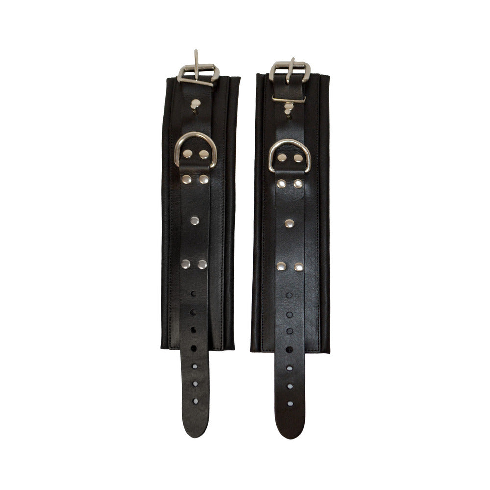 PROWLER RED LEATHER LOCKABLE ANKLE RESTRAINTS S/M