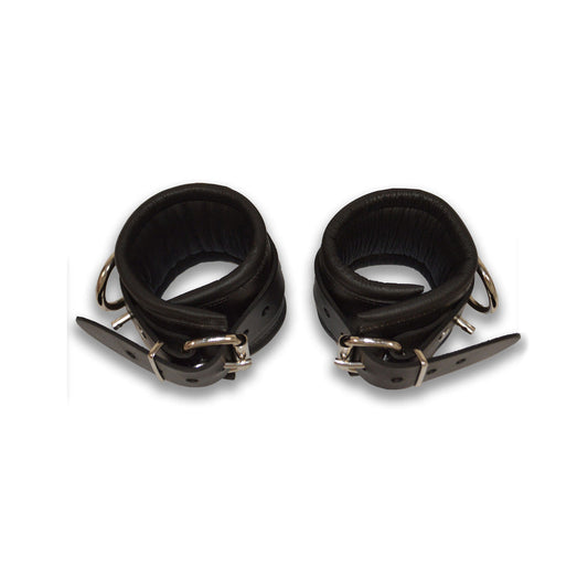 PROWLER RED LEATHER LOCKABLE ANKLE RESTRAINTS L/XL