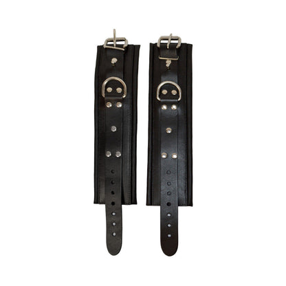 PROWLER RED LEATHER LOCKABLE ANKLE RESTRAINTS L/XL