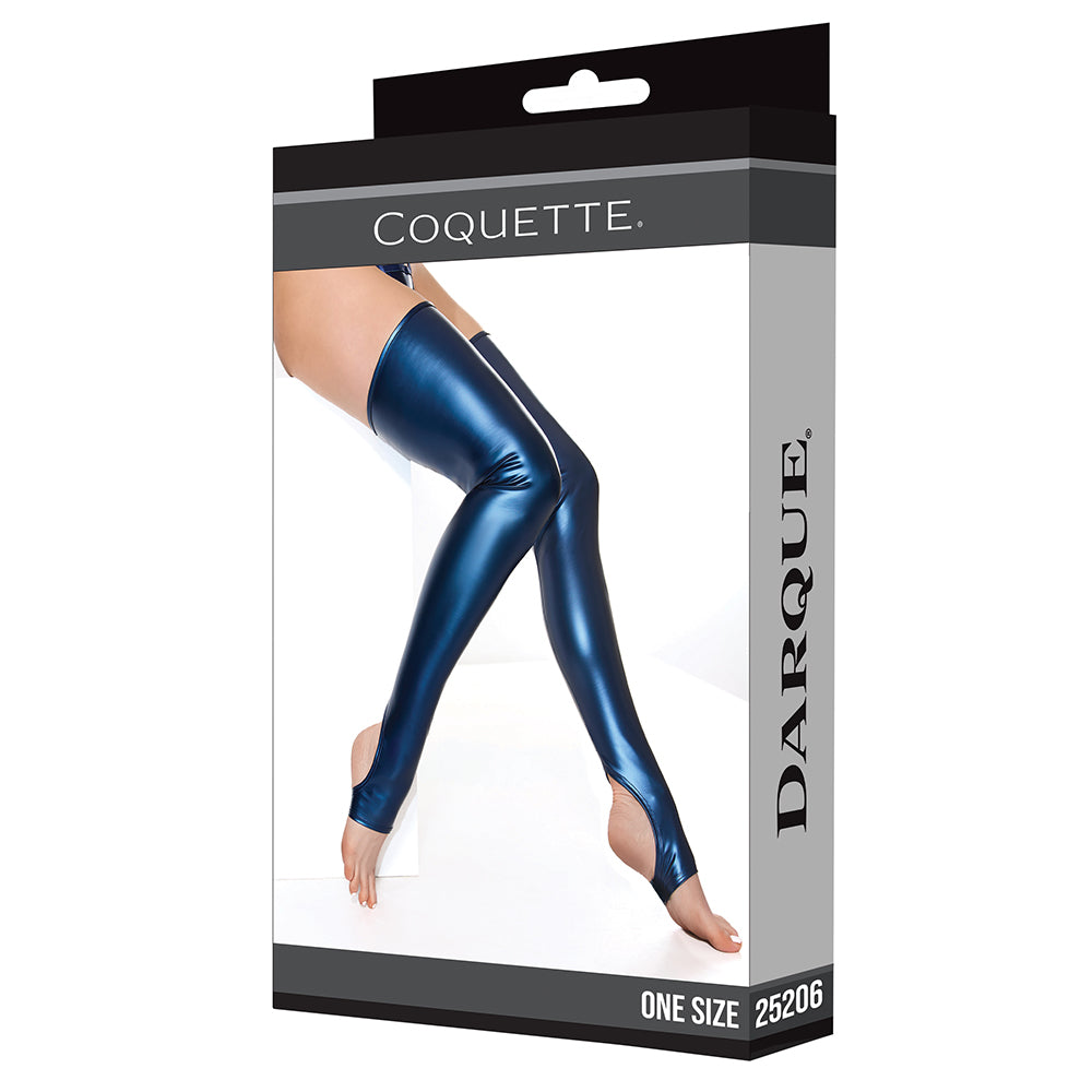 COQUETTE DARQUE STOCKINGS BLUE O/S