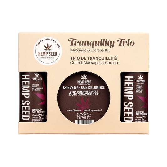 EARTHLY BODY - HEMP SEED MASSAGE IN A BOX GIFT SET SKINNY DIP