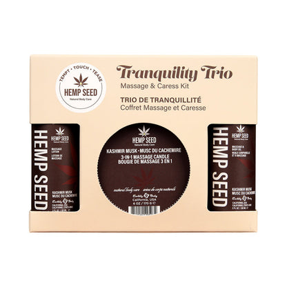 EARTHLY BODY - HEMP SEED MASSAGE IN A BOX GIFT SET KASHMIR MUSK