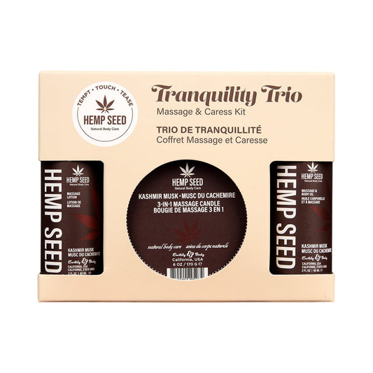 EARTHLY BODY - HEMP SEED MASSAGE IN A BOX GIFT SET KASHMIR MUSK