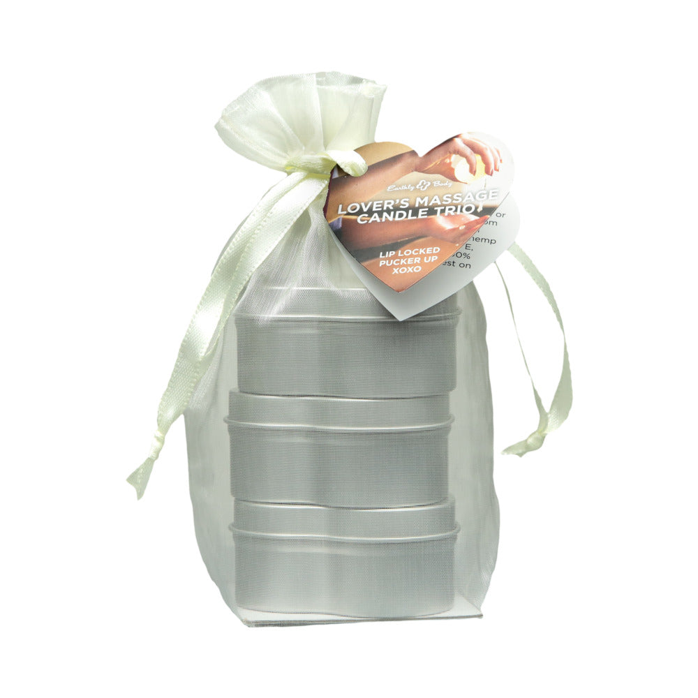 EARTHLY BODY - HEMP SEED VALENTINE CANDLE TRIO: XOXO, LIP LOCKED, PUCKER UP