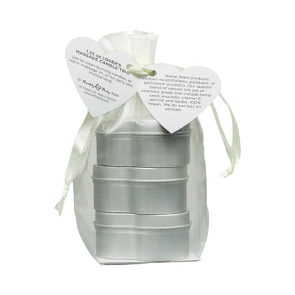 EARTHLY BODY - HEMP SEED VALENTINE CANDLE TRIO: XOXO, LIP LOCKED, PUCKER UP