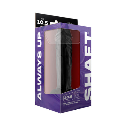 SHAFT MODEL A 10.5 IN. LIQUID SILICONE DONG WITH BALLS BLACK