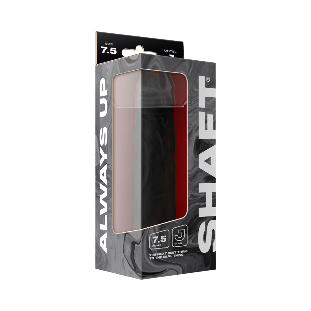 SHAFT - MODEL J 7.5 IN. LIQUID SILICONE DONG BLACK