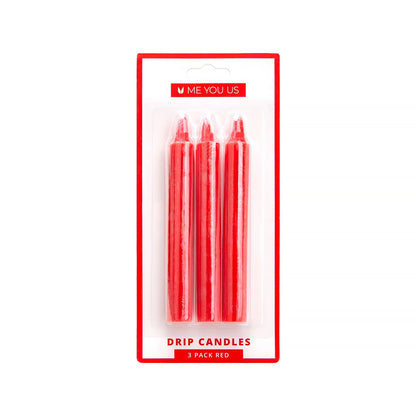 ME YOU US - DRIP CANDLES 3 PACK RED