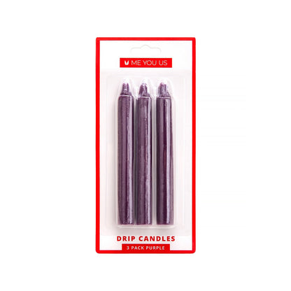 ME YOU US - DRIP CANDLES 3 PACK PURPLE