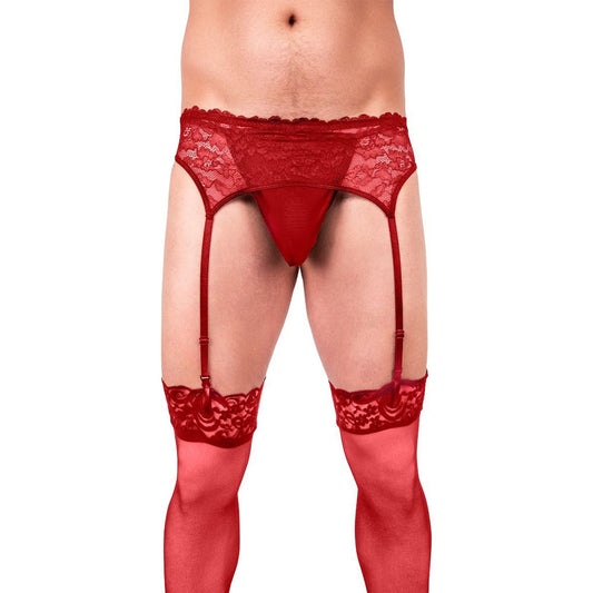 PROWLER LACE GARTER SET RED XL