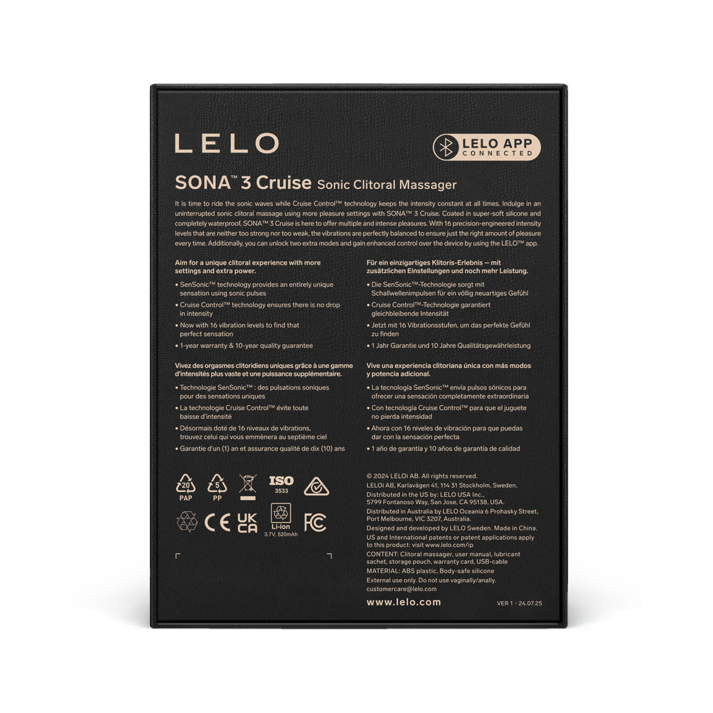 LELO - MASAJEADOR CLITORAL SÓNICO SONA 3 CRUISE