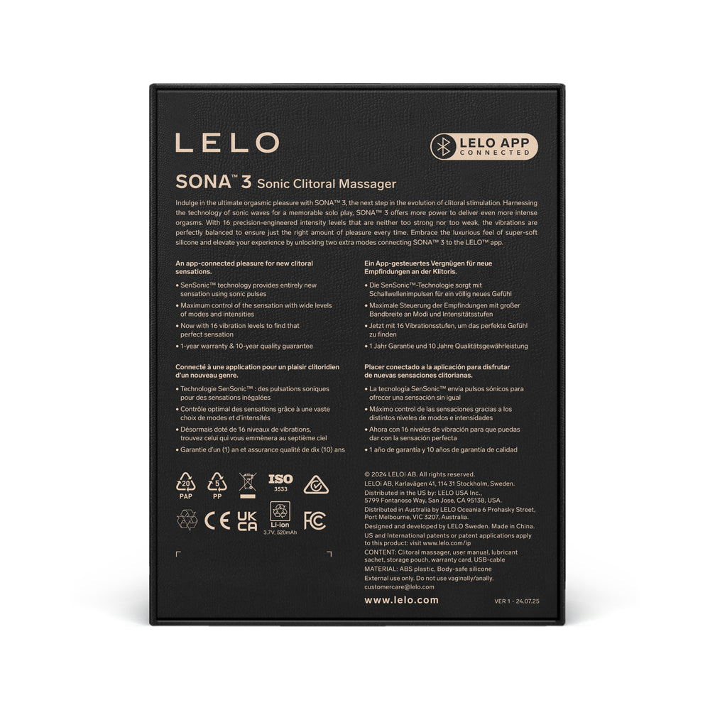 LELO SONA 3 CLITORAL STIMULATOR VIOLET