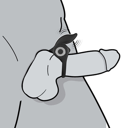 ENHANCER VIBRATING RABBIT C-RING BLACK