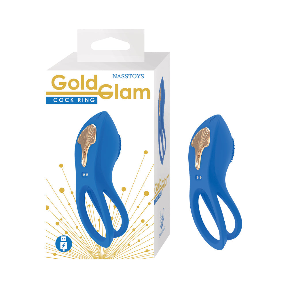 NASSTOYS - GOLD GLAM COCKRING BLUE