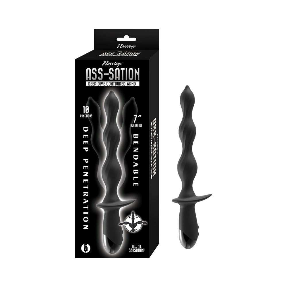 NASSTOYS - ASS-SATION DEEP DIVE CONTOURED WAND BLACK